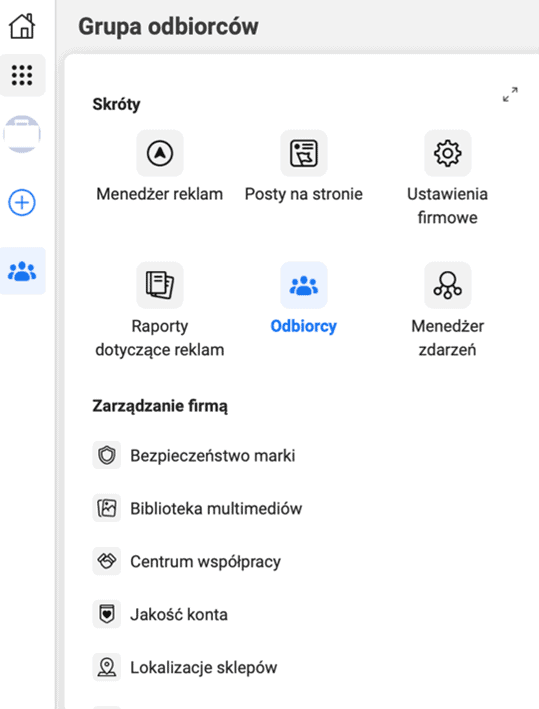 Grupa odbiorców Facebook
